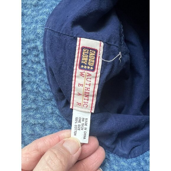 Vintage Faded Glory Y2K Bucket Hat Blue Denim Casual Grunge Streetwear Indie - Picture 6 of 6